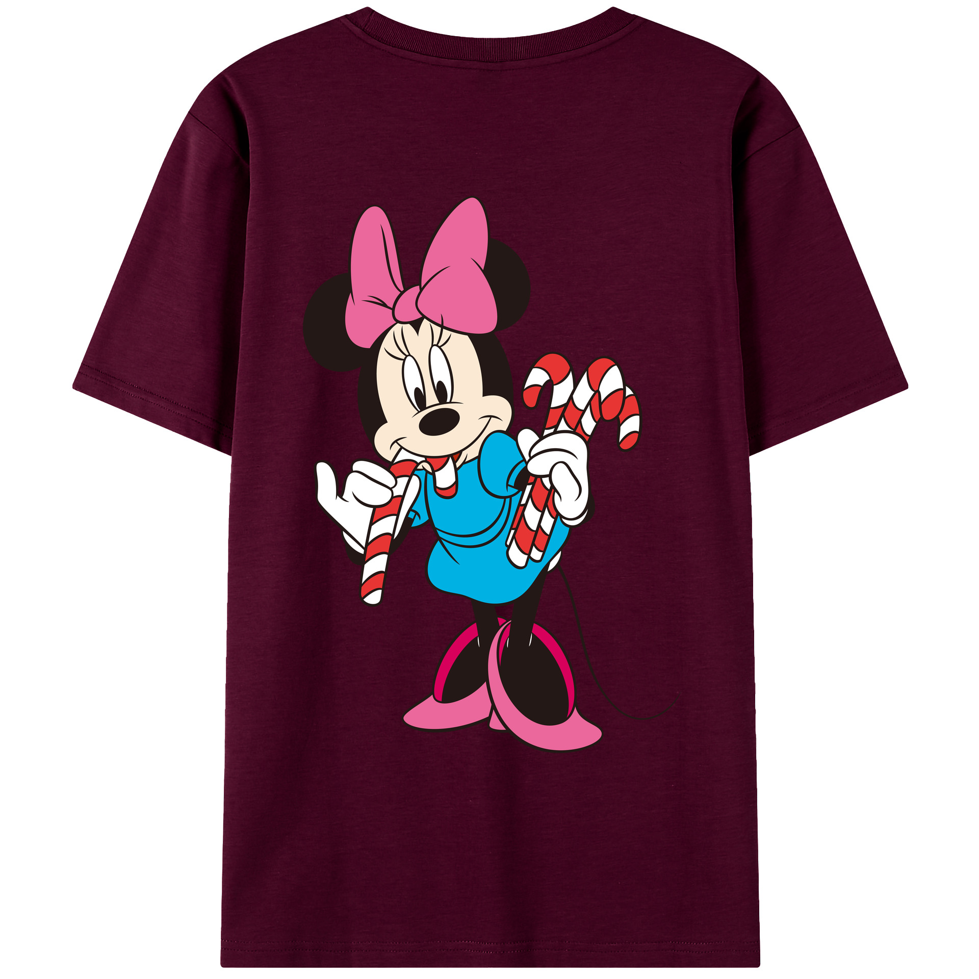 （画像用） ミッキーマウス Mickey Mouse レディース半袖Tシャツ(バックプリント)